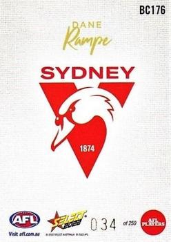 2022 Select AFL Footy Stars - Blank Canvas #BC176 Dane Rampe Back